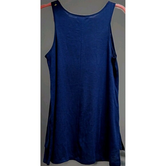 Candie’s Women’s Medium Blue Tank Top Beaded Embellished Sleeveless Y2K Boho - Picture 2 of 6